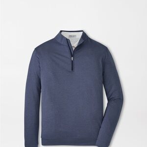 Peter Millar Blue Quarter-Zip Pullover